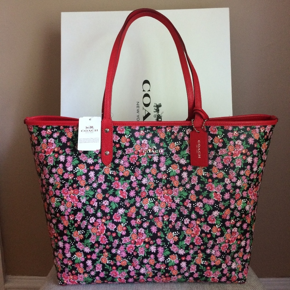 Coach Reversible Tote with Pouch